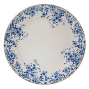 Porcelánový jídelní talíř s modrými květy Blue Flowers - Ø 26*2 cm BFLFP obraz