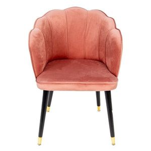 Růžová sametová jídelní židle Fannie - 59*62*79 cm 50557P obraz