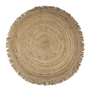 Přírodní kulatý jutový koberec se smyčkami Loops - Ø120*1cm JHJVKL120 obraz