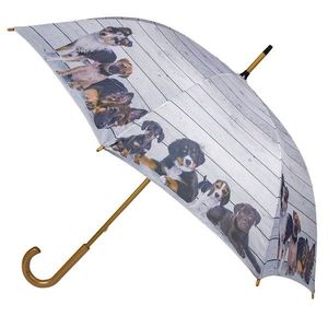 Šedý deštník se štěňátky Puppies - Ø 105*88cm BBPSHPP obraz