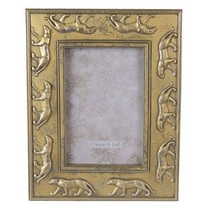Zlatý antik fotorámeček s pumou - 18*2*23 cm / 10*15 cm 2F0920 obraz