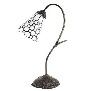 Stolní Tiffany lampa kamínky TransparentEye - 30*17*48 cm E14/max 1*25W 5LL-6248 obraz