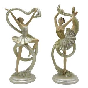 2ks béžová dekorativní socha Ballerina - 9*6*18 cm 6PR4817 obraz