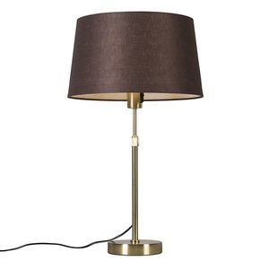 Stolní lampa zlatá / mosaz s hnědým odstínem nastavitelná 35 cm - Parte obraz