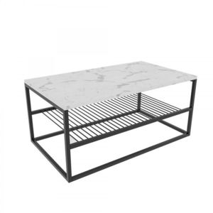 Hanah Home Konferenční stolek Asude bílý/černý obraz