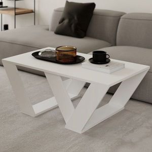 Hanah Home Konferenční stolek Pipra 110 cm bílý obraz