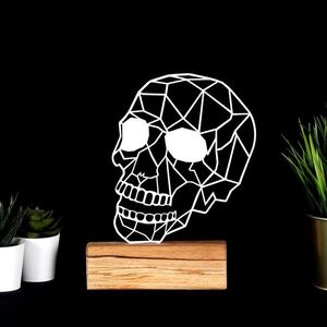 Hanah Home Kovová dekorace Skull 29 cm bílá obraz