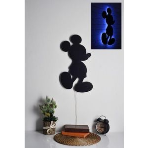 Hanah Home Nástěnná dekorace s led osvětlením Mickey Mouse modrá obraz