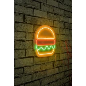 Hanah Home Nástěnná neonová dekorace Hamburger obraz