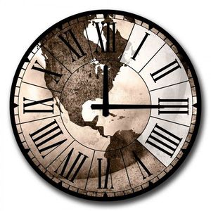 Hanah Home Nástěnné hodiny Kontinent 50 cm vícebarevné obraz