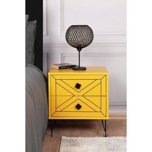 Hanah Home Noční stolek Luna žlutý obraz
