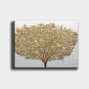 Hanah Home Obraz Strom 70x100 cm zlatý obraz