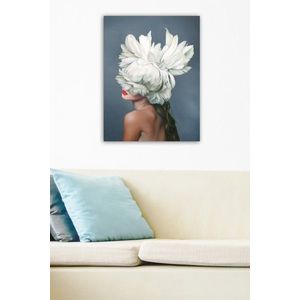 Hanah Home Obraz WOMAN WITH WHITE FLOWER 50x70 cm obraz
