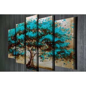 Hanah Home Vícedílný obraz BLUE TREE 105x70 cm obraz