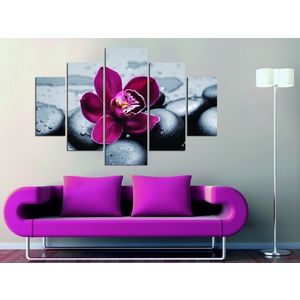 Hanah Home Vícedílný obraz Pink Flower 92 x 56 cm obraz