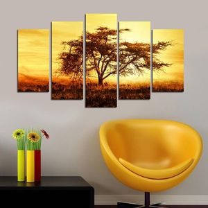Hanah Home Vícedílný obraz Tree In The Golden Hour 110x60 cm obraz