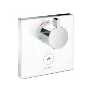 HANSGROHE Shower Select Glass Termostat pod omítku Highflow pro 1 spotřebič a 1 dodatečný výstup, bílá/chrom 15735400 obraz