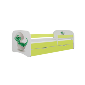 Kocot kids Dětská postel Babydreams dinosaurus zelená, varianta 70x140, bez šuplíků, bez matrace obraz