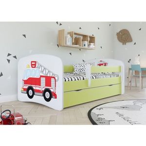 Kocot kids Dětská postel Babydreams hasičské auto zelená, varianta 70x140, bez šuplíků, bez matrace obraz