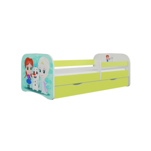 Kocot kids Dětská postel Babydreams Ledové království zelená, varianta 70x140, se šuplíky, bez matrace obraz