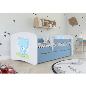 Kocot kids Dětská postel Babydreams medvídek modrá, varianta 70x140, bez šuplíků, bez matrace obraz