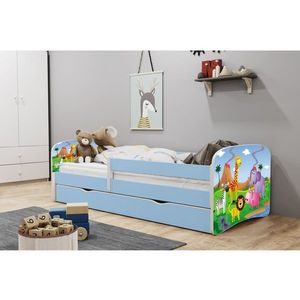 Kocot kids Dětská postel Babydreams safari modrá, varianta 70x140, bez šuplíků, bez matrace obraz