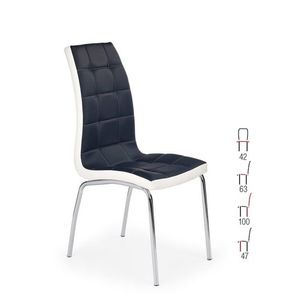 Židle MEBSUTA, černá/bílá obraz
