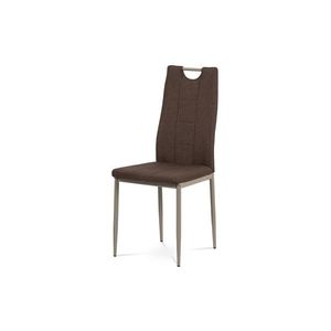 Jídelní židle TONOTA, hnědá látka/kov cappuccino obraz