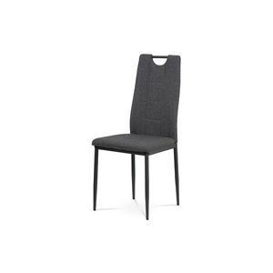 Jídelní židle GWERU, šedá látka/antracitový kov obraz