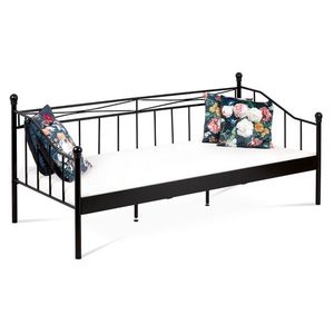 Kovová jednolůžková postel GRANNY 90x200 cm, černý mat obraz