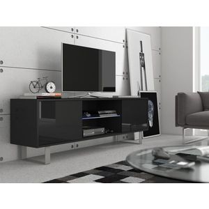 Televizní stolek BOKARO 2, černá/černý lesk, 5 let záruka obraz