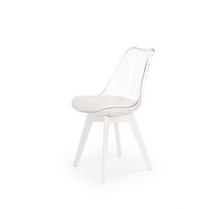 Jídelní židle GAINFAR, průhledná/bílá obraz