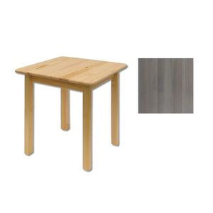 Čtvercový jídelní stůl GALWEY, 60x75x60 cm, masiv borovice/moření šedé obraz