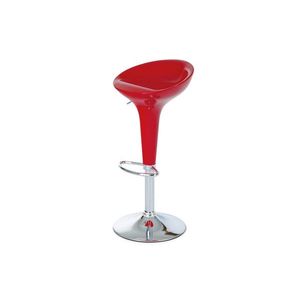 Barová židle NIPPON, červená/plast chrom obraz