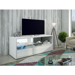 Televizní stolek PAXTAKOR A, bílá/bílý lesk, 5 let záruka obraz