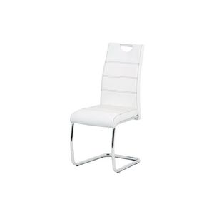 Jídelní židle SUESOR, bílá/chrom obraz