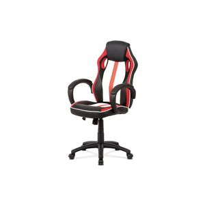 Kancelářská židle FENCER, červená/černá/bílá obraz
