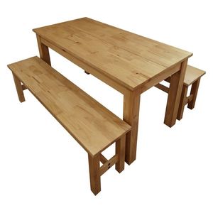 Jídelní set PIMBOW stůl 140x70 cm + 2 lavice, masiv borovice obraz