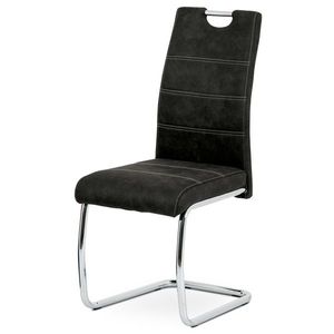Jídelní židle WEBBIAN, černá látka/chrom obraz