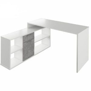 PATAIKOS psací stůl, bílá/beton obraz