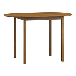 Stůl DASHEN 4, oválný 150x80, masiv borovice, moření: dub obraz