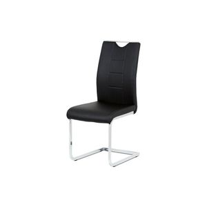 Jídelní židle BURLAT, černá/chrom obraz