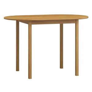 Stůl DASHEN 4, oválný 115x70, masiv borovice, moření: olše obraz