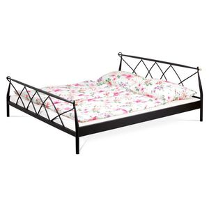 Kovová jednolůžková postel GRANNY 180x200 cm, černý mat obraz