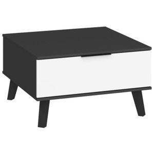 Malý konferenční stolek OSMAK, černá/bílý lesk, 5 let záruka obraz