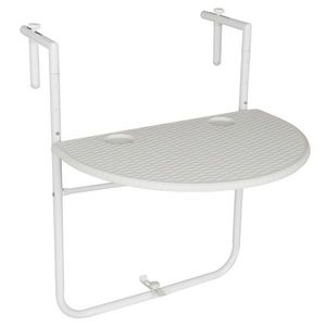 Garthen D66331 Závěsný sklopný stolek ratanového vzhledu - bílý obraz