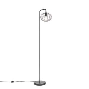Designová stojací lampa černá 23 cm - Margarita obraz