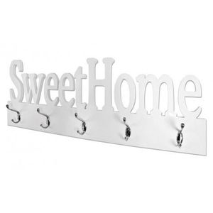 Nástěnný věšákový panel Sweet Home, bílý obraz