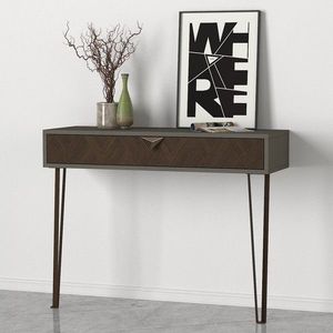 Hanah Home Konzolový stolek Linea 90 cm hnědý/šedý obraz