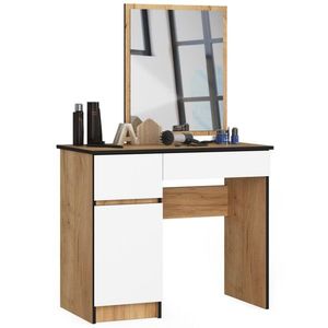 Ak furniture Kosmetický stolek se zrcadlem P-2/SL dub craft / bílý levý obraz